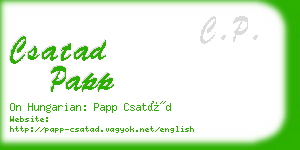 csatad papp business card